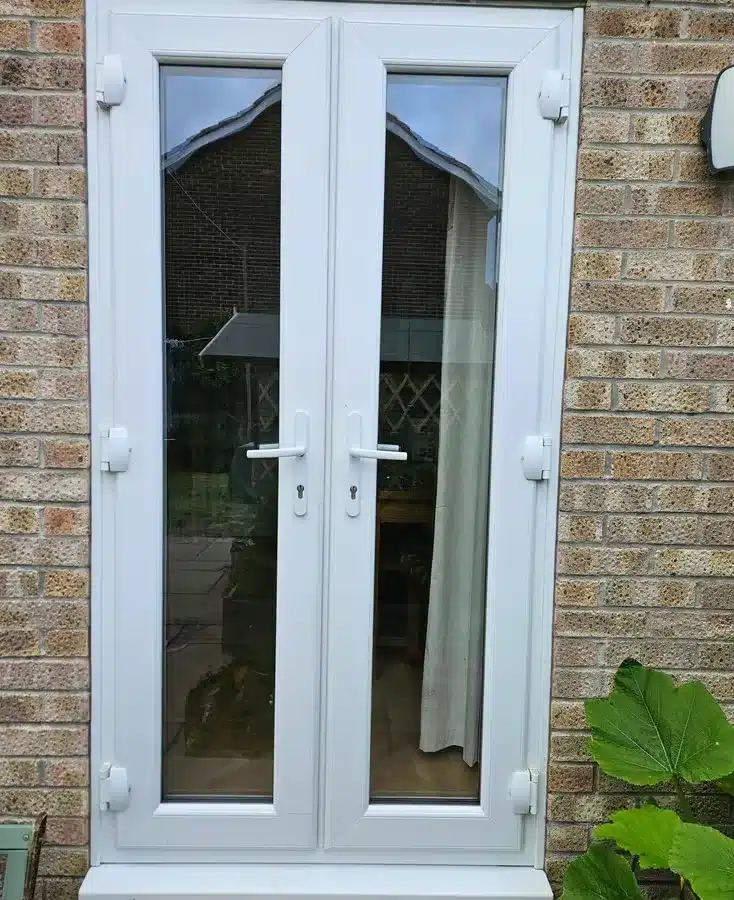 Special size uPVC door in white color