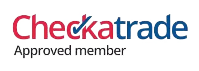 Checkatrader approved member on the red and blue color